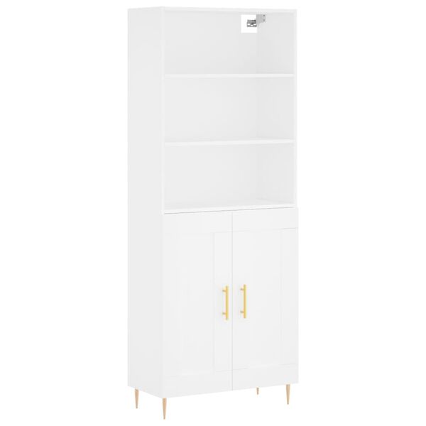 vidaXL Highboard Wei&szlig; 69,5x34x180 cm Holzwerkstoff