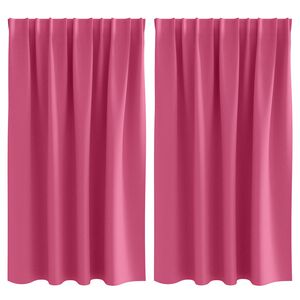 vidaXL Verdunkelungs-Vorh&auml;nge mit Ringen 2 stk. Helles Pink Polyester