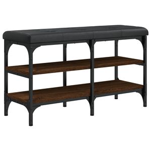 vidaXL Schuhbank Braun Eichen-Optik 82x32x47 cm Holzwerkstoff