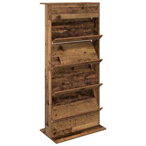 vidaXL Magazinregal mit Regal Altholz 70 x 41 x 156 cm Holzwerkstoff