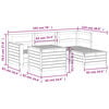 vidaXL 5-tlg. Garten-Sofagarnitur Kiefernholz Impr&auml;gniert