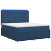 vidaXL LED Boxspringbett mit Matratze Blau 140 x 190 cm Stoff