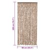 vidaXL Fliegenvorhang Beige und Dunkelbraun 90x200 cm Chenille