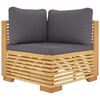 vidaXL 12-tlg. Garten-Lounge-Set mit Kissen Massivholz Teak