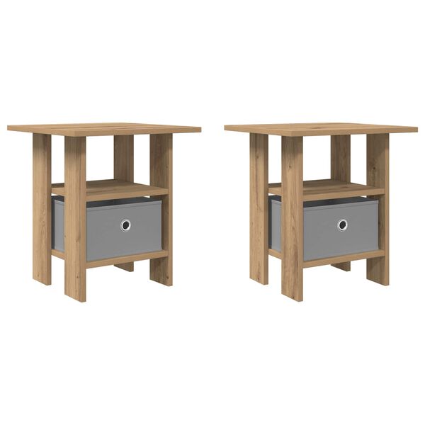 vidaXL Nachttisch 2 pcs Artisan-Eiche 41 x 40 x 45 cm Holzwerkstoff