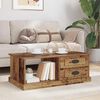 vidaXL Couchtisch mit Schubladen Altholz 90 x 50 x 35 cm Holzwerkstoff