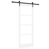 vidaXL Schiebet&uuml;r ORKDAL 83 x 211 cm Massivholz Kiefer und Glas Wei&szlig;