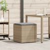 vidaXL Kissenbox mit Speicher Beige 50 x 50 x 50 cm Poly-Rattan