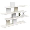 vidaXL Schwebendes Regal 4 pcs Wei&szlig; 100 x 18 x 2,5 cm Stahl