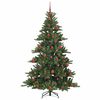 vidaXL Künstlicher klappbarer Weihnachtsbaum mit 300 LEDs 180 cm PVC