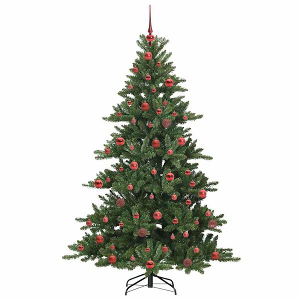 vidaXL Künstlicher klappbarer Weihnachtsbaum mit 300 LEDs 180 cm PVC