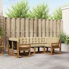 vidaXL Outdoor-Sofagarnitur mit Kissen 6 pcs Natur und Beige