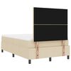 vidaXL Boxspringbett mit Matratze mit LED Creme 120 x 200 cm Stoff