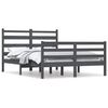 vidaXL Massivholzbett Kiefer 160x200 cm Grau