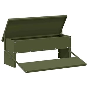 vidaXL H&uuml;hnertretfeeder Olivgr&uuml;n 48,5 x 39,5 x 19 cm 5 kg