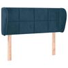 vidaXL Kopfteil mit Ohren Dunkelblau 83x23x78/88 cm Samt