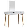 vidaXL Schminktisch-Set FAUSKE 2 stk. Wei&szlig; 100 x 50 x 143 cm