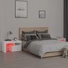 vidaXL Nachttische 2 Stk. mit LED-Leuchten Hochglanz-Wei&szlig; 70x36,5x40cm