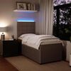 vidaXL Boxspringbett mit Matratze Hellgrau 80x200 cm Samt