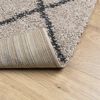 vidaXL Teppich Shaggy Hochflor Modern Beige und Anthrazit 80x250 cm