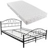 vidaXL Bett mit Matratze Schwarz Metall 180&times;200 cm