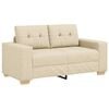 vidaXL Zweisitzer-Sofa Creme 120 cm Stoff