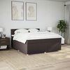 vidaXL Boxspringbett mit Matratze Dunkelbraun 180x200 cm Stoff
