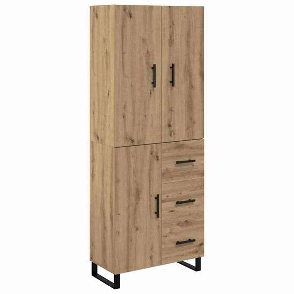 vidaXL Highboard mit Schubladen 2 pcs Artisan-Eiche 69,5 x 34 x 180 cm