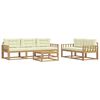vidaXL Outdoor-Sofagarnitur 6 stk. Wei&szlig; und Creme