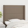 vidaXL Kopfteil mit Ohren Taupe 103x16x118/128 cm Stoff