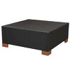 vidaXL 6-tlg. Garten-Lounge-Set mit Auflagen Poly Rattan Schwarz