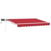 vidaXL Manueller Markisenrahmen mit LEDs Rot und Wei&szlig; 3,5 x 2,5 m