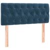 vidaXL Boxspringbett mit Matratze Dunkelblau 100x200 cm Samt