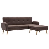 vidaXL Sofa in L-Form Stoffbezug 186 x 136 x 79 cm Braun