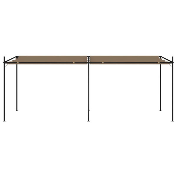vidaXL Pavillon mit Ausziehbarem Dach 600x300x233 cm Taupe
