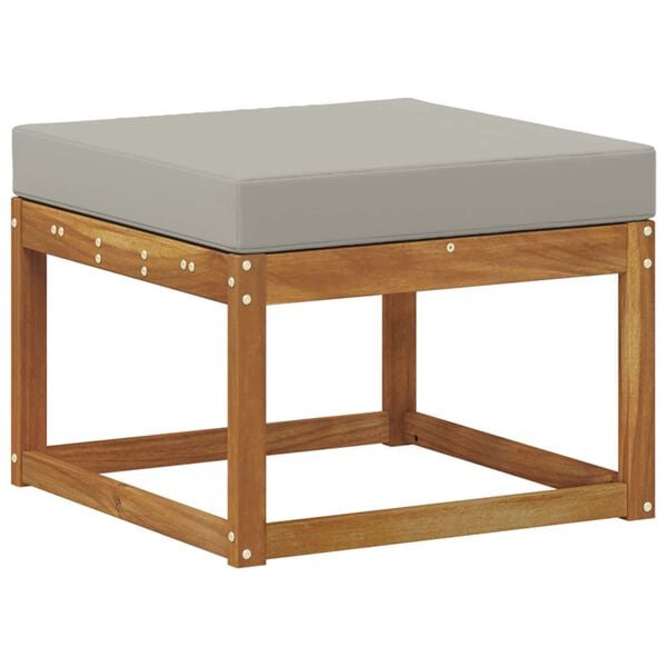 vidaXL Outdoor-Sofagarnitur mit Kissen 5 pcs Nat&uuml;rlich und Hellgrau