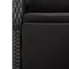 vidaXL 5-tlg. Garten-Essgruppe Schwarz Poly Rattan & Massivholz Akazie