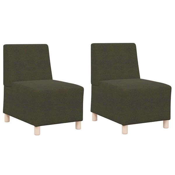 vidaXL Modulares Armfreies Sofa 2 pcs Gr&uuml;n 55 x 74 x 82 cm