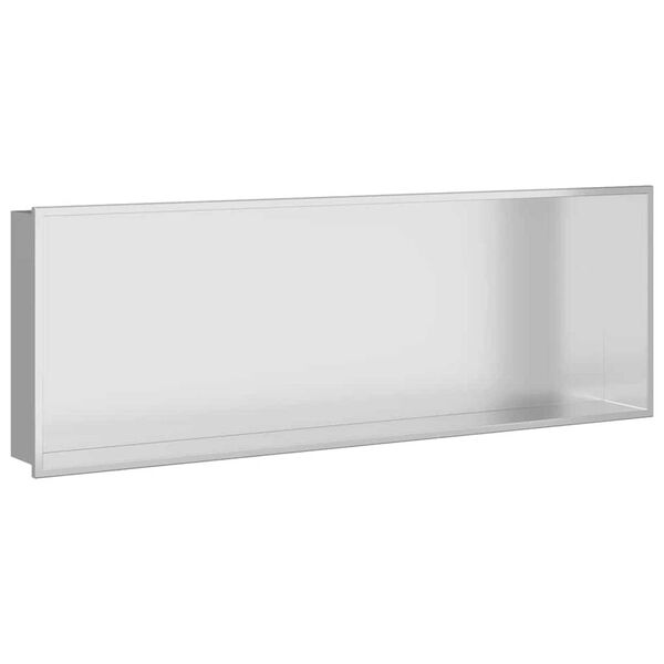 vidaXL Duschnische Silber 90 x 30 x 9,5 cm Edelstahl