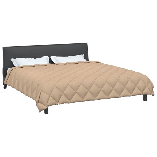 vidaXL Winterbettdecke Taupe 240 x 260 cm Mikrofaser