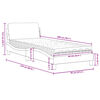 vidaXL Bett mit Matratze "Dover" Dunkelgrau 90x200 cm Stoff