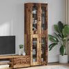 vidaXL Highboard mit T&uuml;r FLORIN Altholz 60 x 35 x 182 cm Holzwerkstoff