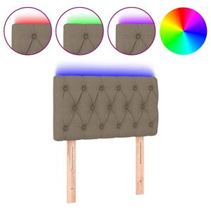 vidaXL LED Kopfteil Taupe 80x7x78/88 cm Stoff