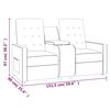 vidaXL Relaxsofa 2-Sitzer mit Getr&auml;nkehalter Braun Stoff