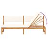 vidaXL Sonnenliege &Ouml;l-Natur 200 x 57 x 75cm Massivholz Akazie