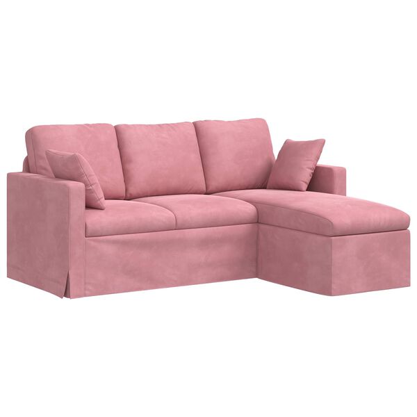 vidaXL Sofa Rosa Gesamtabmessungen: 178 x 134 x 80 cm (B x T x H) Samt