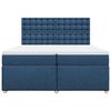 vidaXL Boxspringbett mit Matratze Blau 200x200 cm Stoff