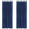 vidaXL Verdunkelungsvorh&auml;nge 2 pcs Dunkelblau 140 x 245 cm Samt