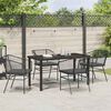 vidaXL Garten Essgruppe 5 pcs Schwarz Poly-Rattan