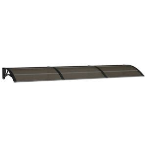 vidaXL T&uuml;rvordach Schwarz 300x75 cm Polycarbonat